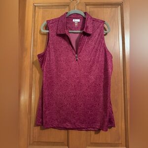 Women's Sleeveless Burgundy Top